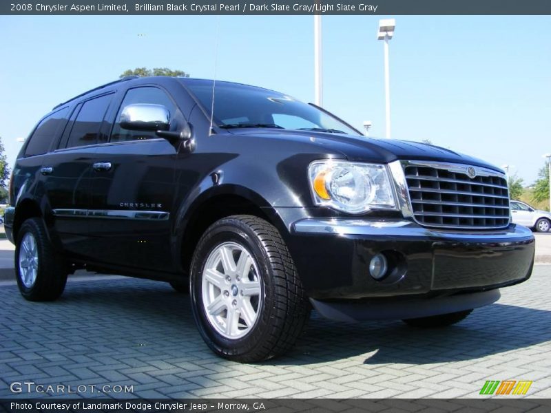 Brilliant Black Crystal Pearl / Dark Slate Gray/Light Slate Gray 2008 Chrysler Aspen Limited