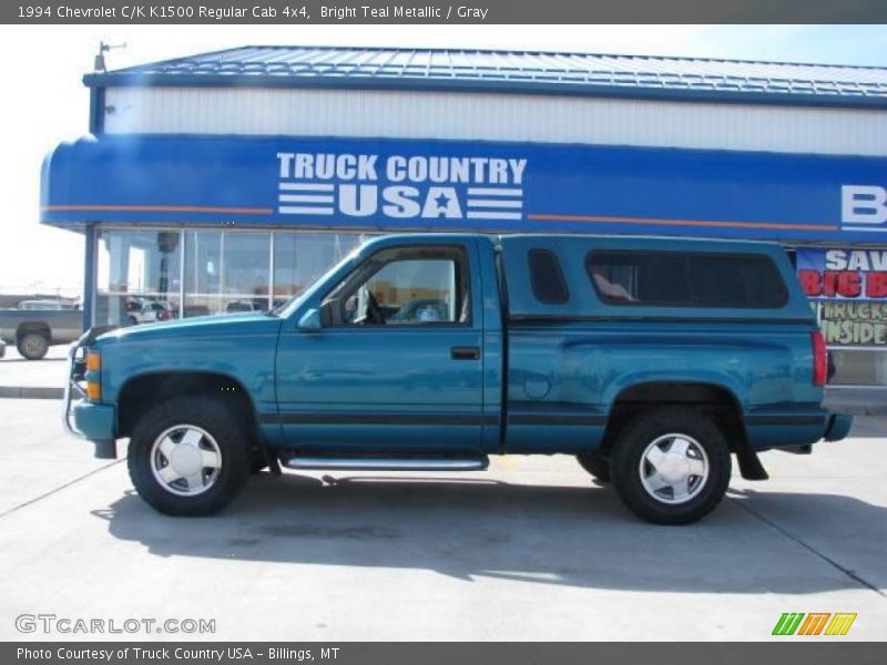 Bright Teal Metallic / Gray 1994 Chevrolet C/K K1500 Regular Cab 4x4