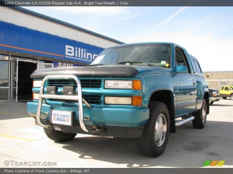 Bright Teal Metallic / Gray 1994 Chevrolet C/K K1500 Regular Cab 4x4