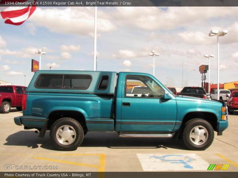 Bright Teal Metallic / Gray 1994 Chevrolet C/K K1500 Regular Cab 4x4