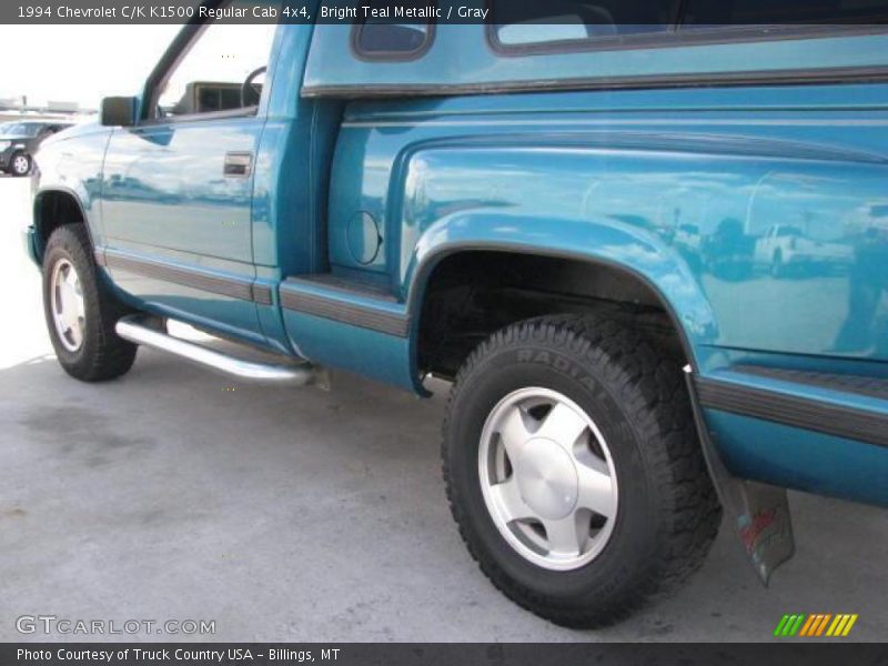 Bright Teal Metallic / Gray 1994 Chevrolet C/K K1500 Regular Cab 4x4
