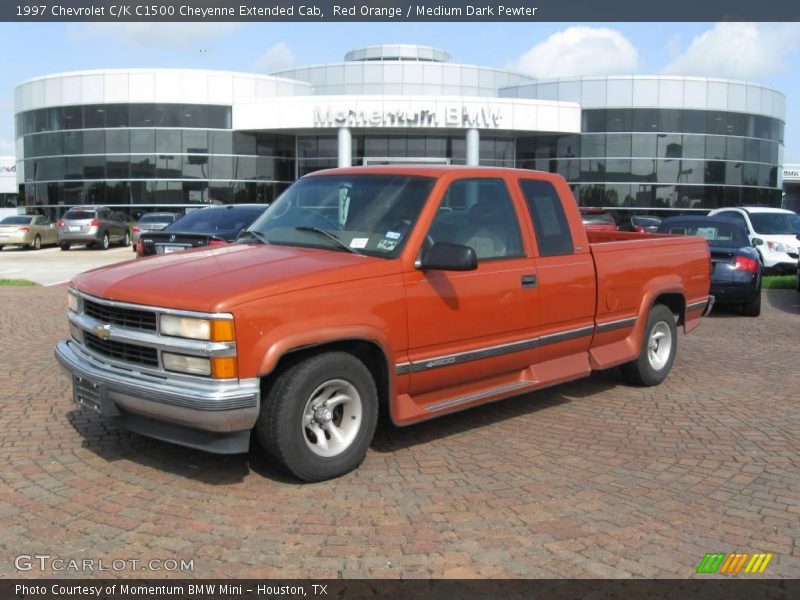 Red Orange / Medium Dark Pewter 1997 Chevrolet C/K C1500 Cheyenne Extended Cab