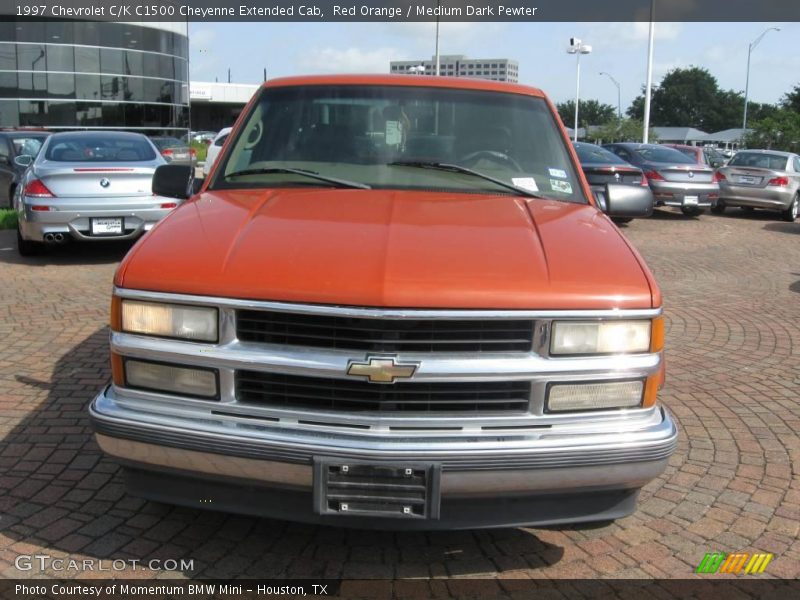 Red Orange / Medium Dark Pewter 1997 Chevrolet C/K C1500 Cheyenne Extended Cab