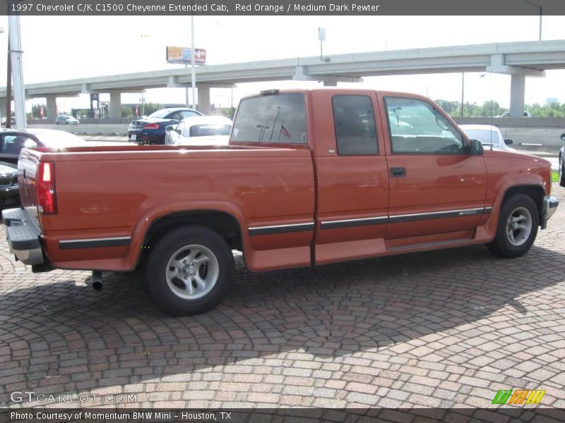 Red Orange / Medium Dark Pewter 1997 Chevrolet C/K C1500 Cheyenne Extended Cab