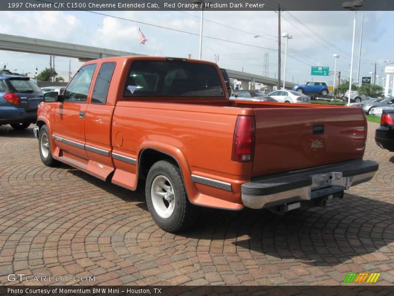 Red Orange / Medium Dark Pewter 1997 Chevrolet C/K C1500 Cheyenne Extended Cab