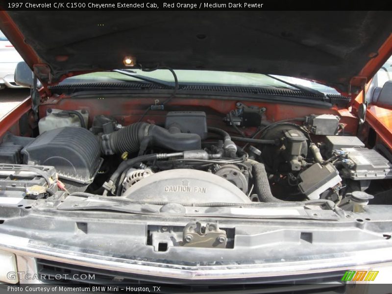 Red Orange / Medium Dark Pewter 1997 Chevrolet C/K C1500 Cheyenne Extended Cab