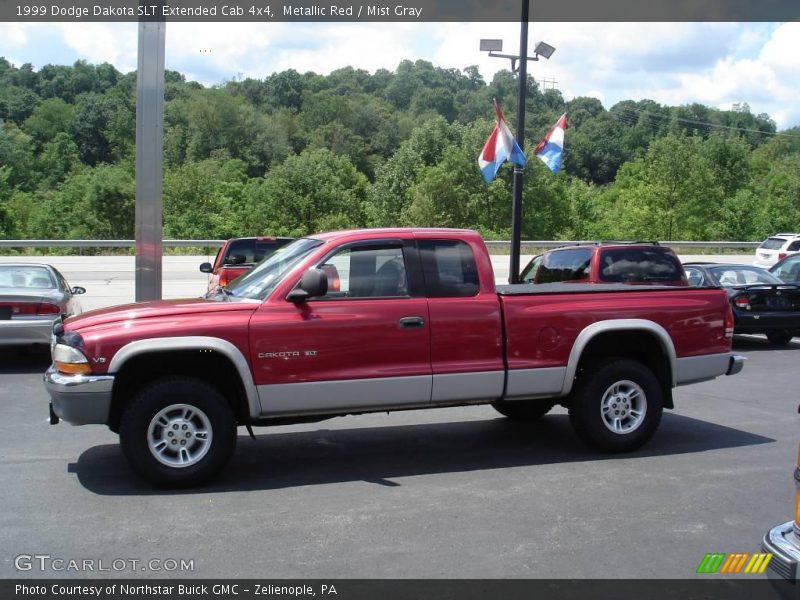Metallic Red / Mist Gray 1999 Dodge Dakota SLT Extended Cab 4x4