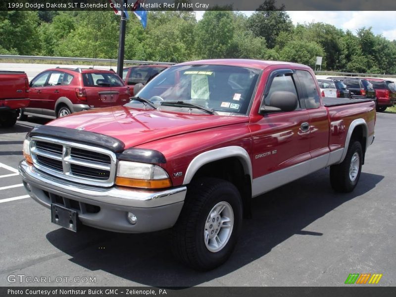 Metallic Red / Mist Gray 1999 Dodge Dakota SLT Extended Cab 4x4