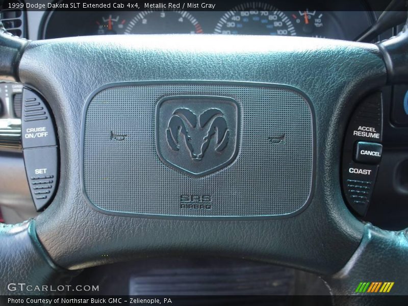 Metallic Red / Mist Gray 1999 Dodge Dakota SLT Extended Cab 4x4