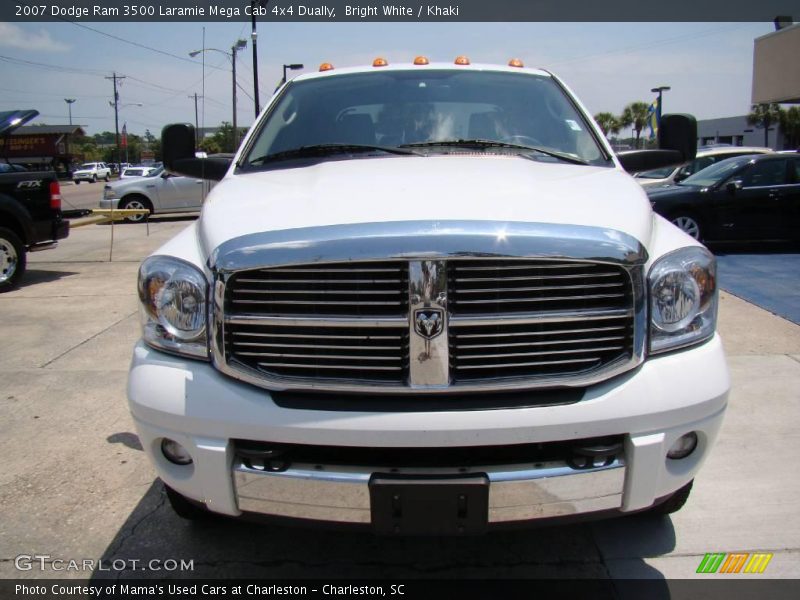 Bright White / Khaki 2007 Dodge Ram 3500 Laramie Mega Cab 4x4 Dually