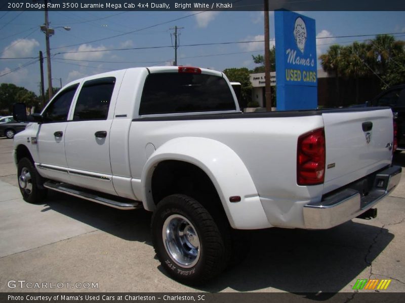 Bright White / Khaki 2007 Dodge Ram 3500 Laramie Mega Cab 4x4 Dually