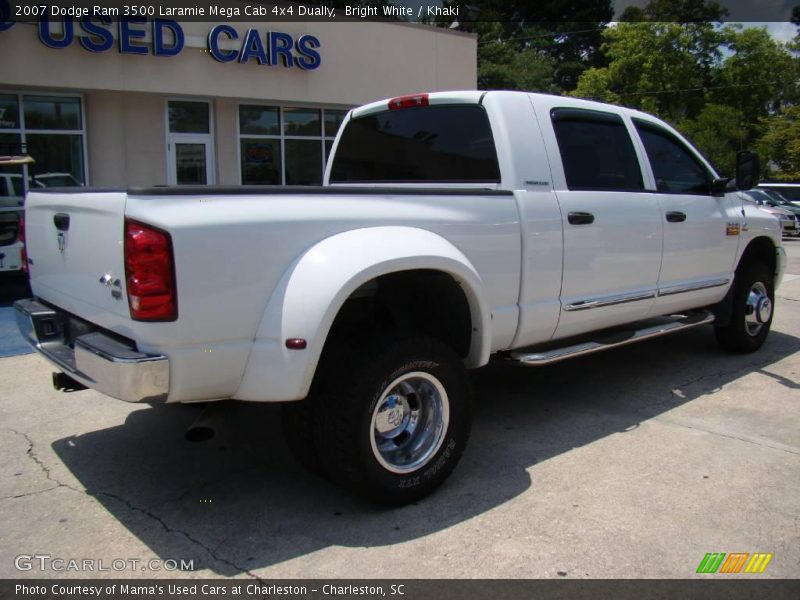 Bright White / Khaki 2007 Dodge Ram 3500 Laramie Mega Cab 4x4 Dually