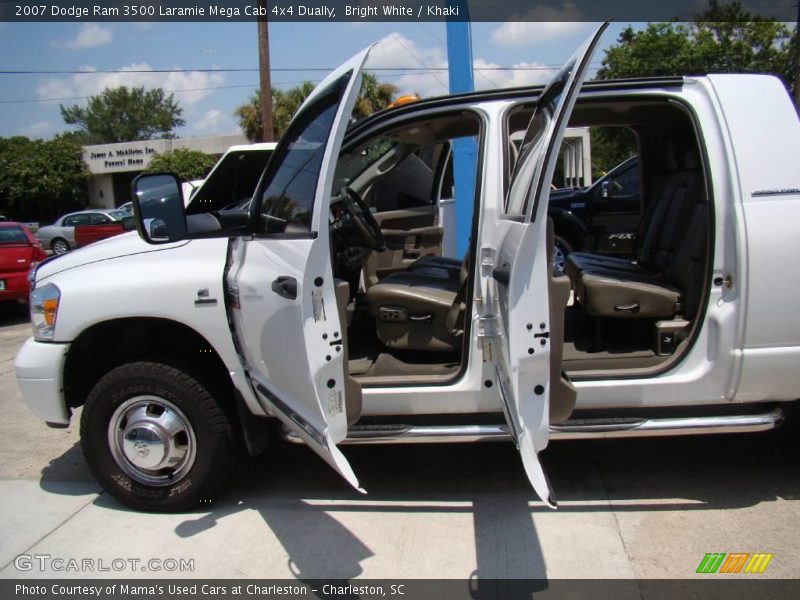 Bright White / Khaki 2007 Dodge Ram 3500 Laramie Mega Cab 4x4 Dually