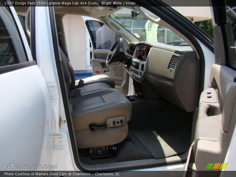 Bright White / Khaki 2007 Dodge Ram 3500 Laramie Mega Cab 4x4 Dually