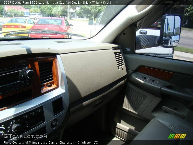 Bright White / Khaki 2007 Dodge Ram 3500 Laramie Mega Cab 4x4 Dually