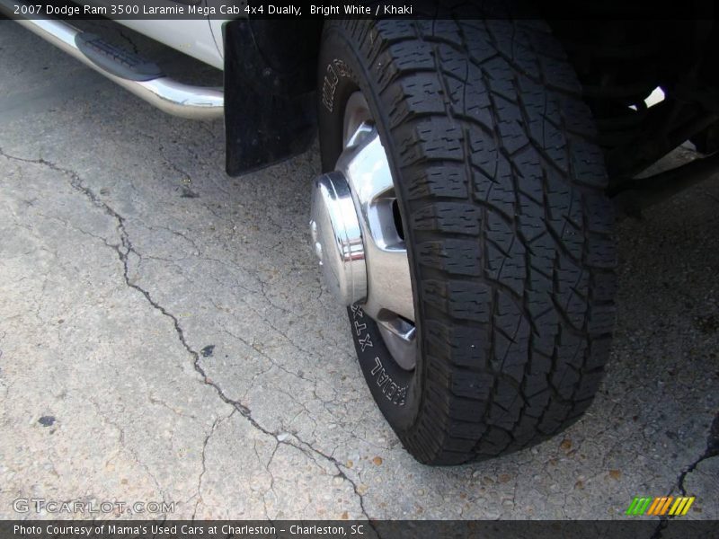 Bright White / Khaki 2007 Dodge Ram 3500 Laramie Mega Cab 4x4 Dually