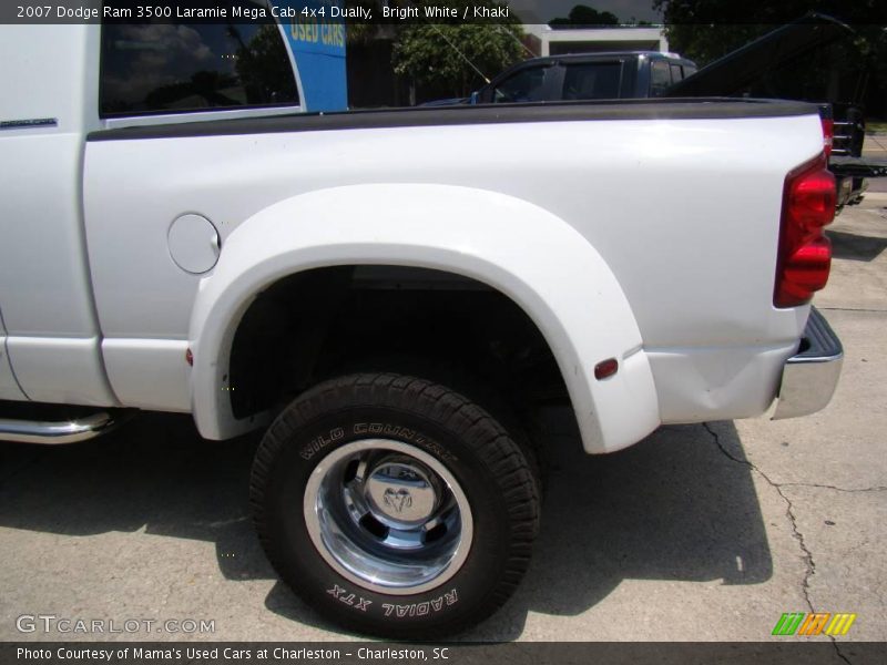 Bright White / Khaki 2007 Dodge Ram 3500 Laramie Mega Cab 4x4 Dually