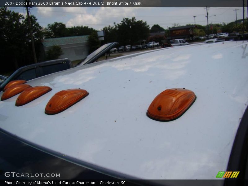 Bright White / Khaki 2007 Dodge Ram 3500 Laramie Mega Cab 4x4 Dually