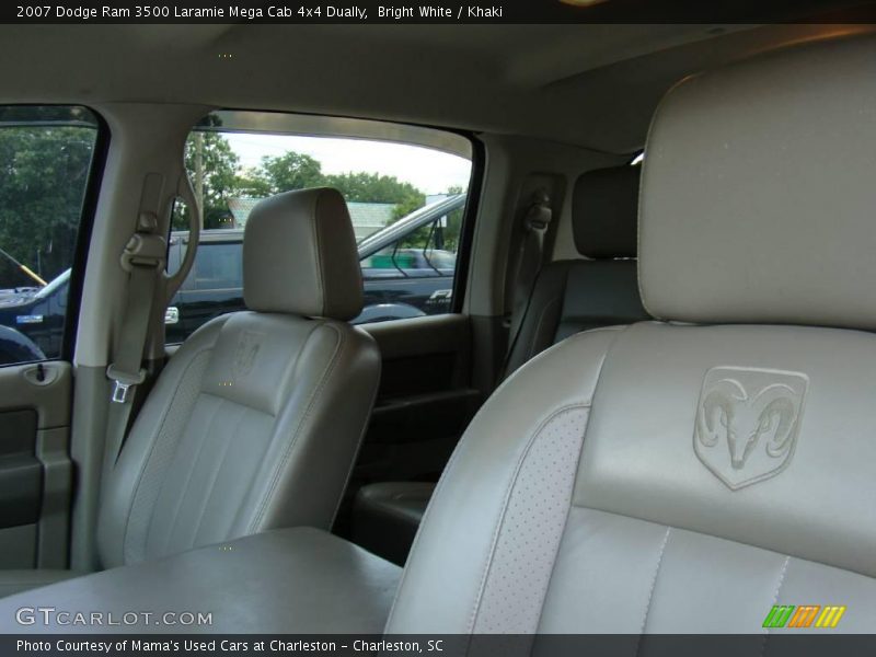Bright White / Khaki 2007 Dodge Ram 3500 Laramie Mega Cab 4x4 Dually