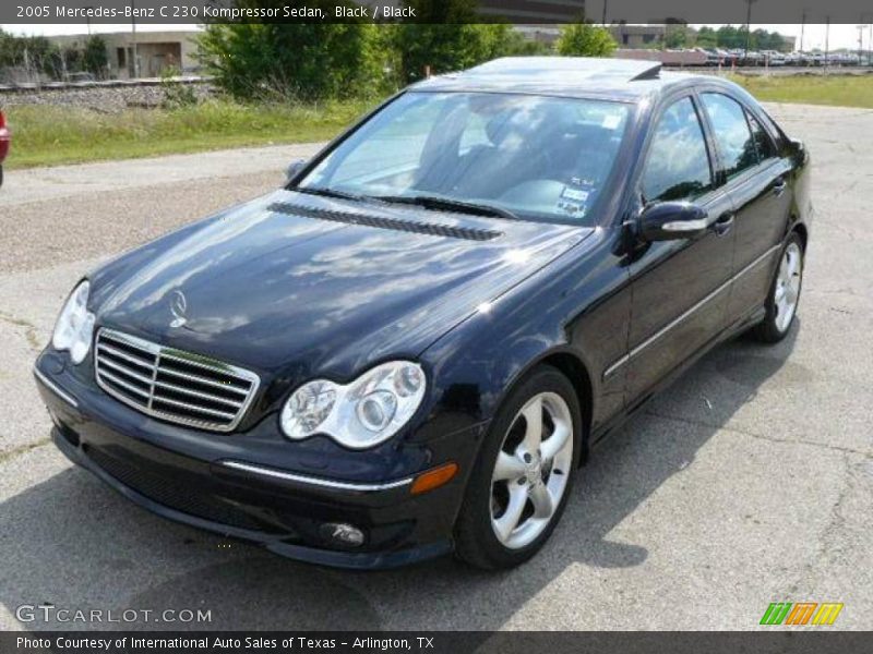 Black / Black 2005 Mercedes-Benz C 230 Kompressor Sedan