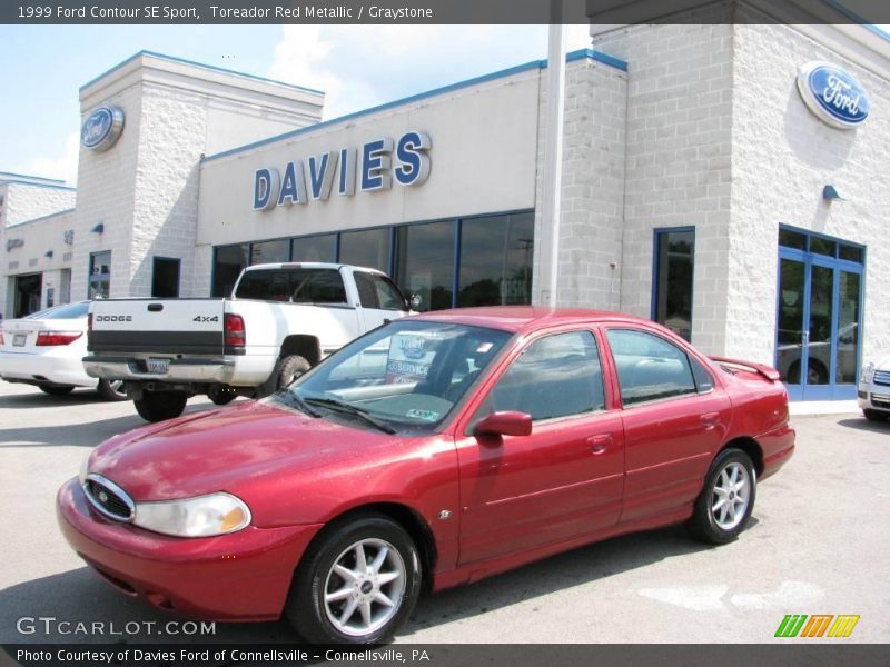 Toreador Red Metallic / Graystone 1999 Ford Contour SE Sport