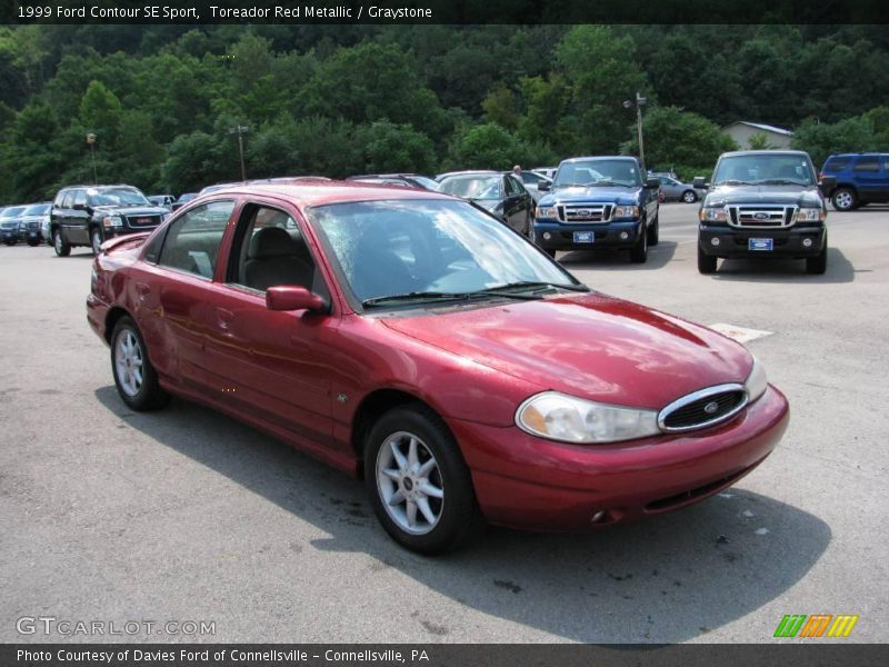 Toreador Red Metallic / Graystone 1999 Ford Contour SE Sport