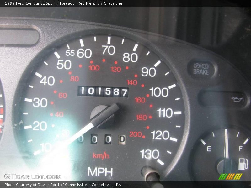 Toreador Red Metallic / Graystone 1999 Ford Contour SE Sport
