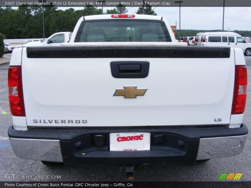 Summit White / Dark Titanium Gray 2007 Chevrolet Silverado 1500 LS Extended Cab 4x4