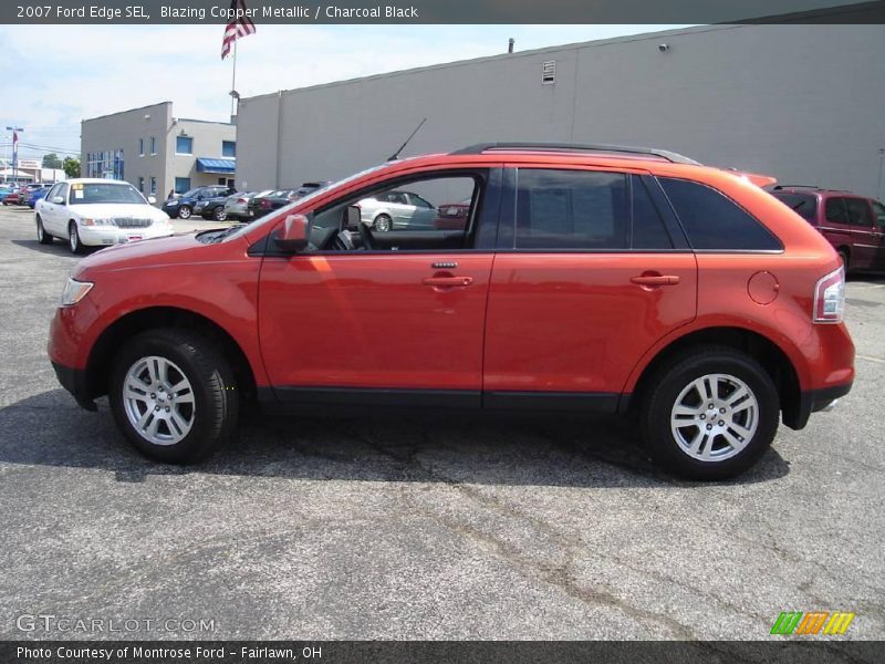 Blazing Copper Metallic / Charcoal Black 2007 Ford Edge SEL