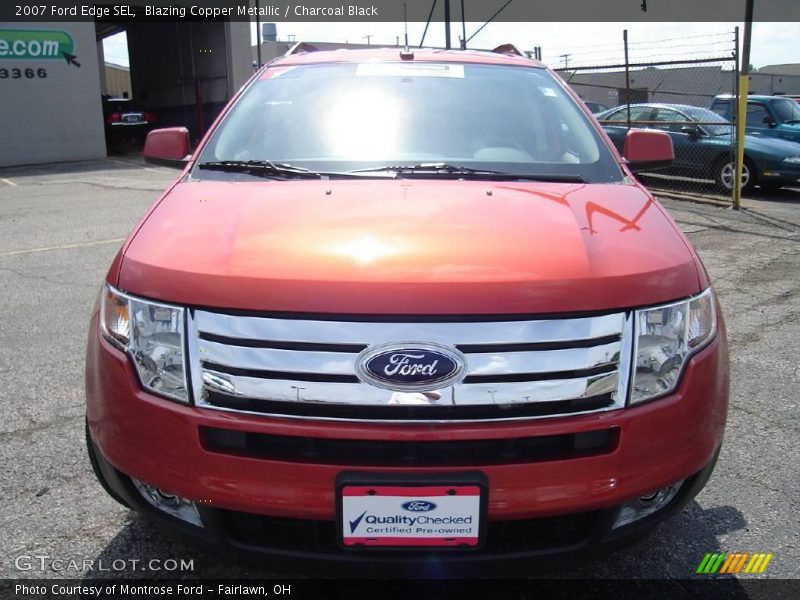 Blazing Copper Metallic / Charcoal Black 2007 Ford Edge SEL