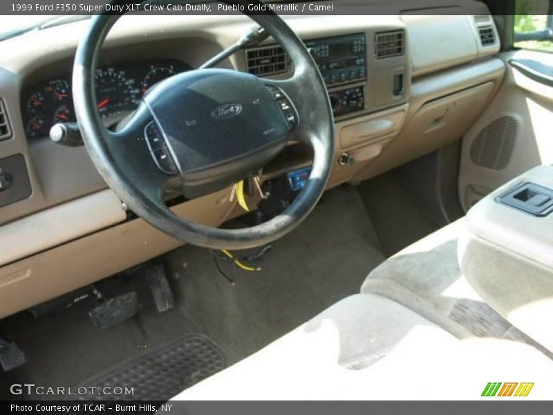 Pueblo Gold Metallic / Camel 1999 Ford F350 Super Duty XLT Crew Cab Dually