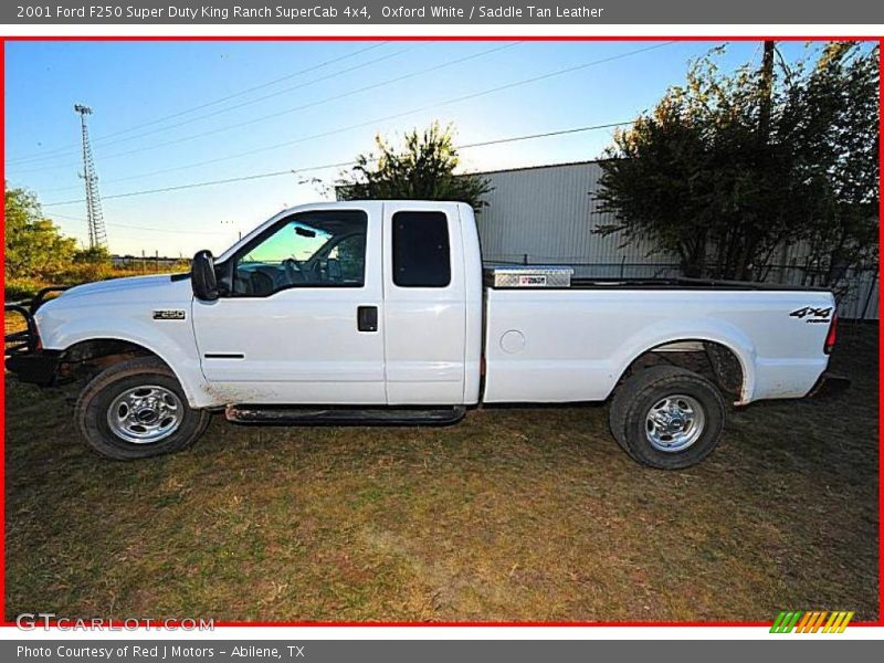 Oxford White / Saddle Tan Leather 2001 Ford F250 Super Duty King Ranch SuperCab 4x4