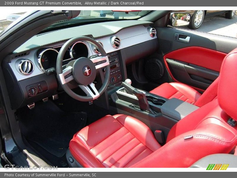 Alloy Metallic / Dark Charcoal/Red 2009 Ford Mustang GT Premium Convertible