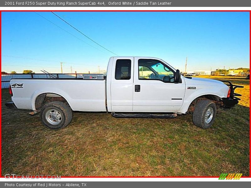 Oxford White / Saddle Tan Leather 2001 Ford F250 Super Duty King Ranch SuperCab 4x4