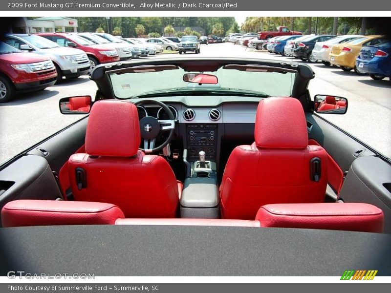 Alloy Metallic / Dark Charcoal/Red 2009 Ford Mustang GT Premium Convertible