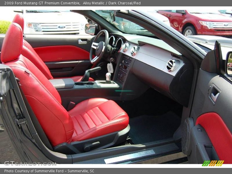 Alloy Metallic / Dark Charcoal/Red 2009 Ford Mustang GT Premium Convertible