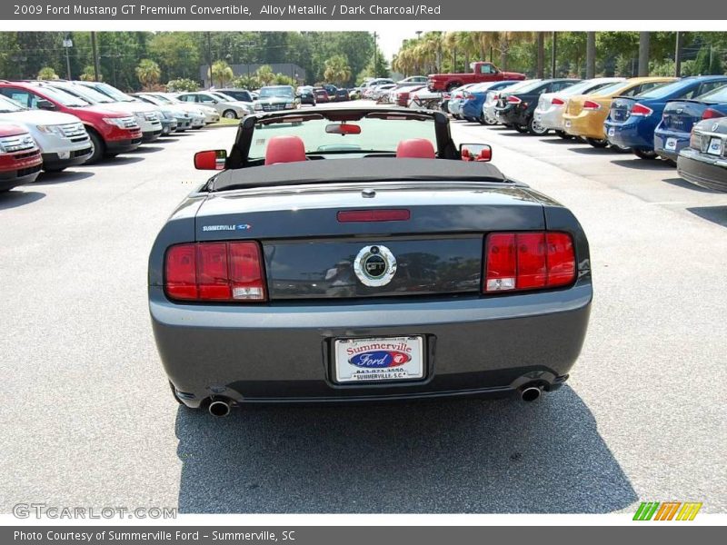 Alloy Metallic / Dark Charcoal/Red 2009 Ford Mustang GT Premium Convertible