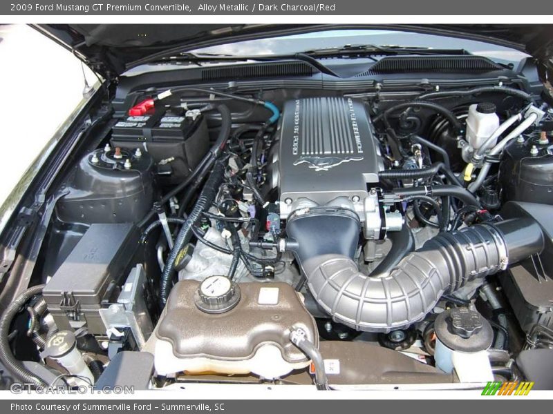 Alloy Metallic / Dark Charcoal/Red 2009 Ford Mustang GT Premium Convertible