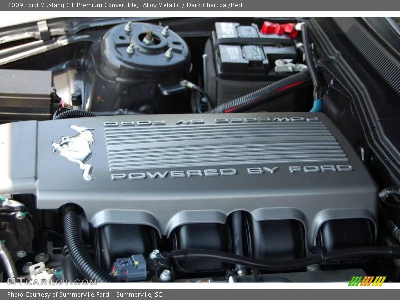Alloy Metallic / Dark Charcoal/Red 2009 Ford Mustang GT Premium Convertible