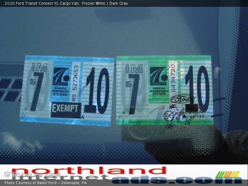 Frozen White / Dark Gray 2010 Ford Transit Connect XL Cargo Van