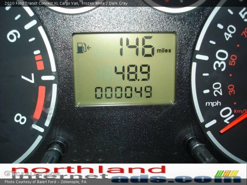 Frozen White / Dark Gray 2010 Ford Transit Connect XL Cargo Van