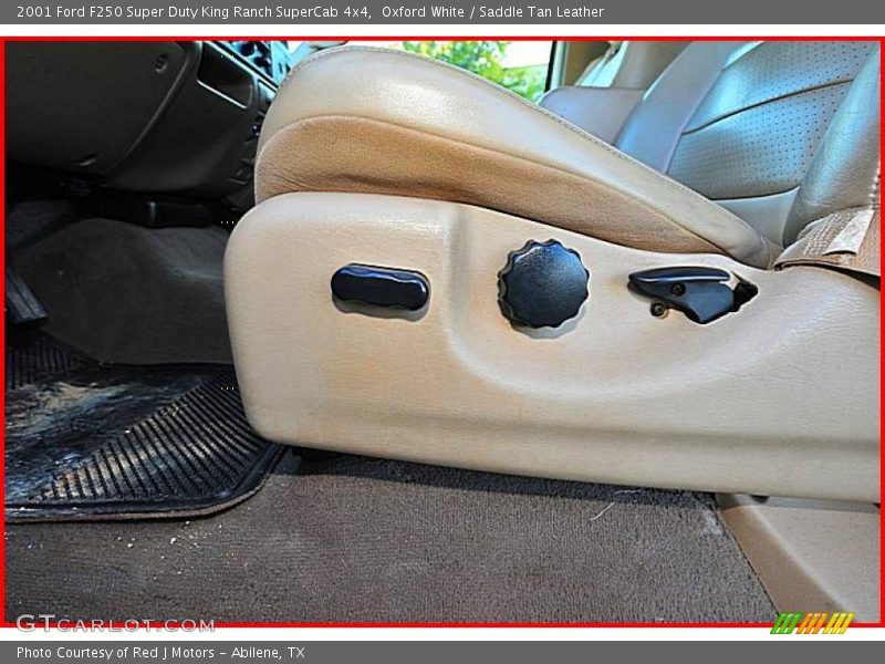 Oxford White / Saddle Tan Leather 2001 Ford F250 Super Duty King Ranch SuperCab 4x4