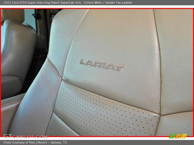 Oxford White / Saddle Tan Leather 2001 Ford F250 Super Duty King Ranch SuperCab 4x4