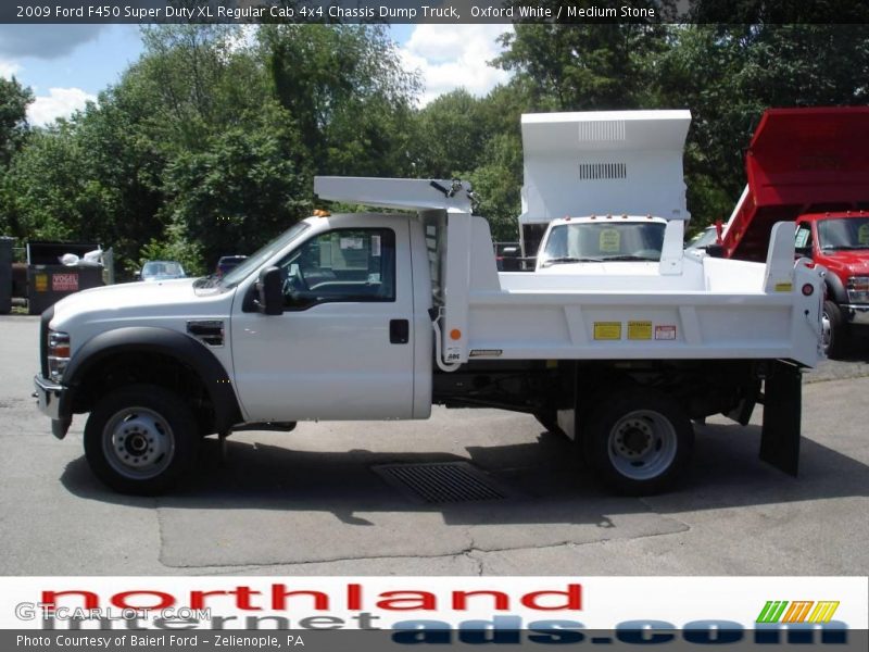 Oxford White / Medium Stone 2009 Ford F450 Super Duty XL Regular Cab 4x4 Chassis Dump Truck