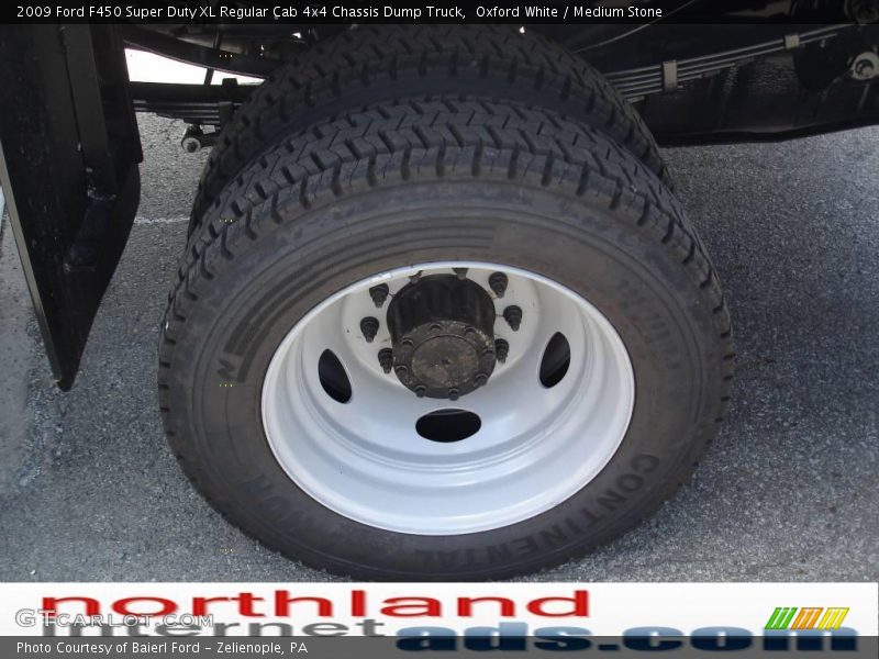 Oxford White / Medium Stone 2009 Ford F450 Super Duty XL Regular Cab 4x4 Chassis Dump Truck