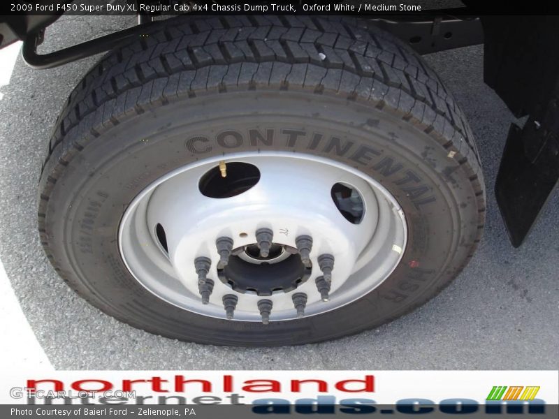 Oxford White / Medium Stone 2009 Ford F450 Super Duty XL Regular Cab 4x4 Chassis Dump Truck