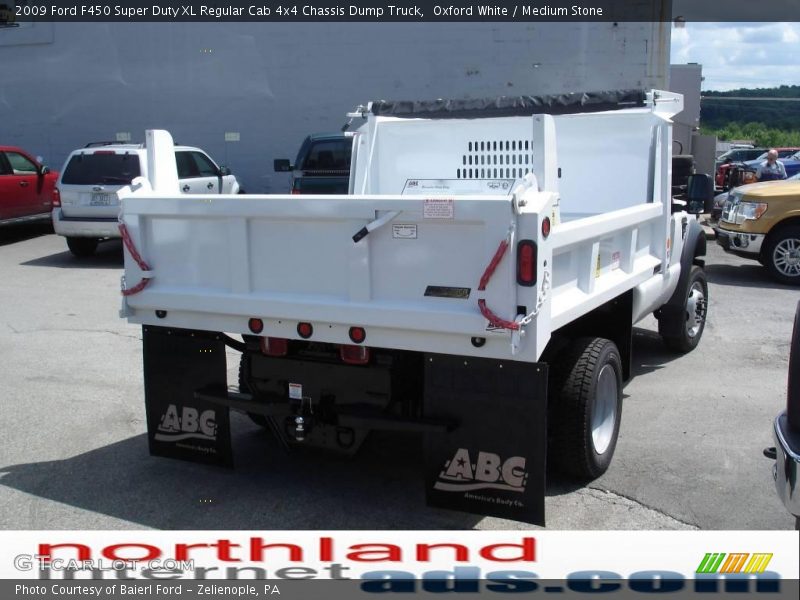 Oxford White / Medium Stone 2009 Ford F450 Super Duty XL Regular Cab 4x4 Chassis Dump Truck