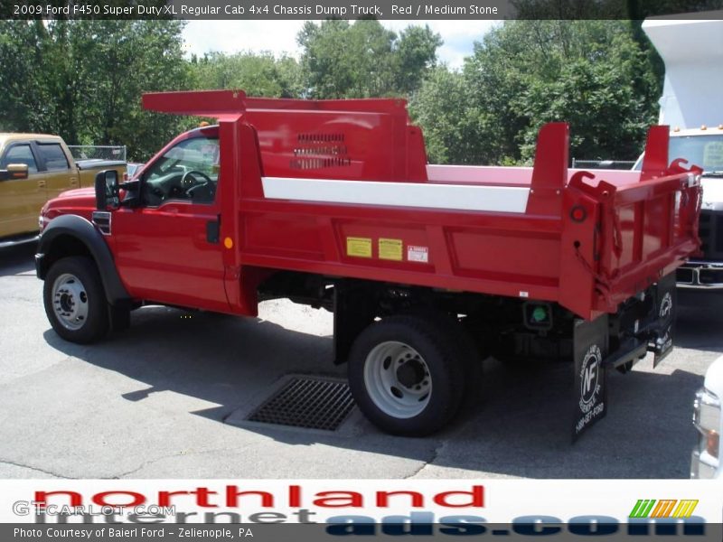 Red / Medium Stone 2009 Ford F450 Super Duty XL Regular Cab 4x4 Chassis Dump Truck