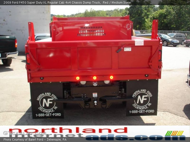 Red / Medium Stone 2009 Ford F450 Super Duty XL Regular Cab 4x4 Chassis Dump Truck