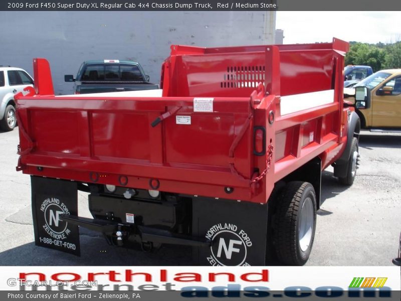 Red / Medium Stone 2009 Ford F450 Super Duty XL Regular Cab 4x4 Chassis Dump Truck